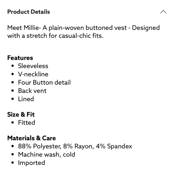 Dynamite | Millie Tailored 4 Button Vest, Heather Light Grey, XS - Picture 4 of 11